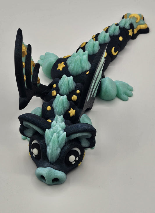 The Dragon: June – Articulated Flexi Fantasy Dragon (Keychain / Standard / Large / XL Large)